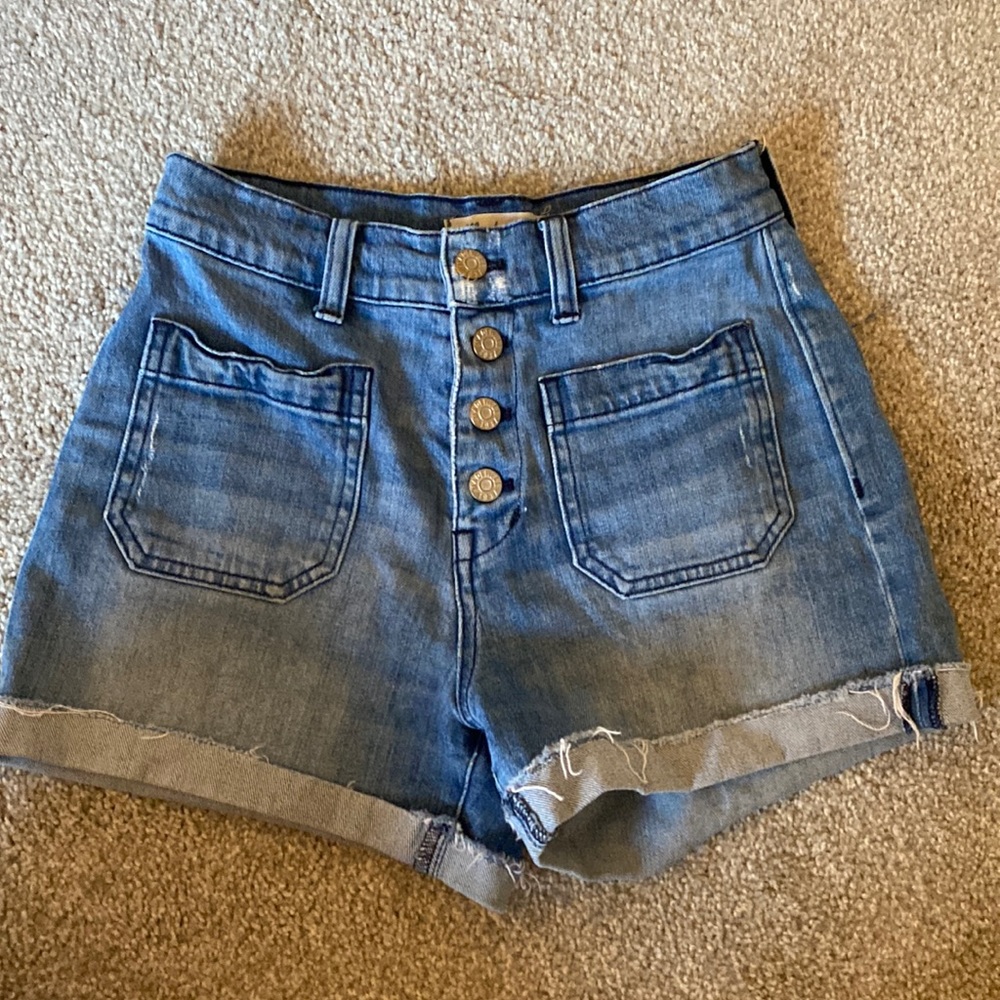 Madewell High Waisted Denim Shorts: Button Front Edition